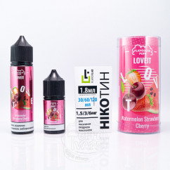 Набір Love It Organic Watermelon Strawberry Cherry 60ml 3mg Рідина (набір компонентів)