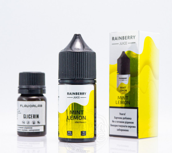 Рідина FlavorLab Rainberry Juice Salt Mint Lemon 30ml 50mg зі смаком м'яти та лимону (набір компонентів)