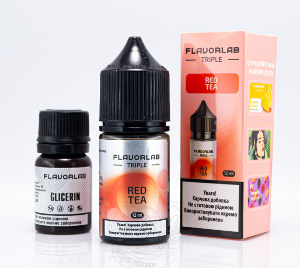 Жидкость Flavorlab Triple Salt Red Tea 30ml 50mg со вкусом чая каркаде (набор компонентов)