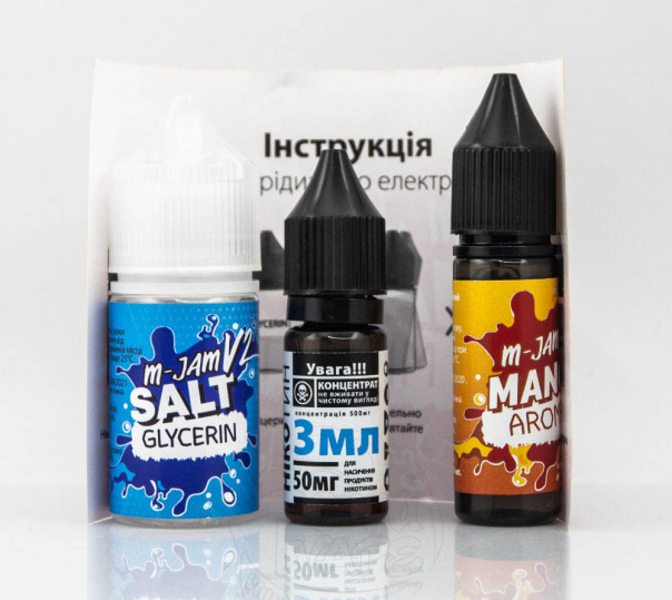 Набор для приготовления жидкости M-Jam v2 Salt Mango 30ml 50mg на солевом никотине Набор для приготовления жидкости M-Jam v2 Salt Mango 30ml 50mg на солевом никотине