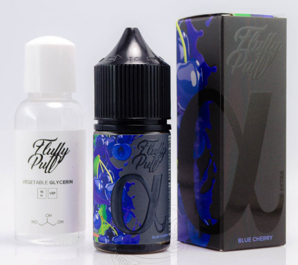 Жидкость Fluffy Puff Alpha Salt Blue Cherry 30ml 0mg со вкусом голубой вишни (набор компонентов)