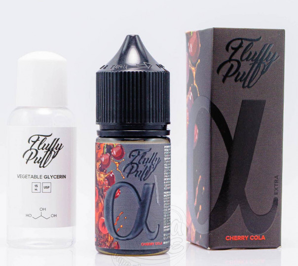 Рідина Fluffy Puff Alpha Salt Cherry Cola 30ml 25mg зі смаком вишневої коли (набір компонентів)