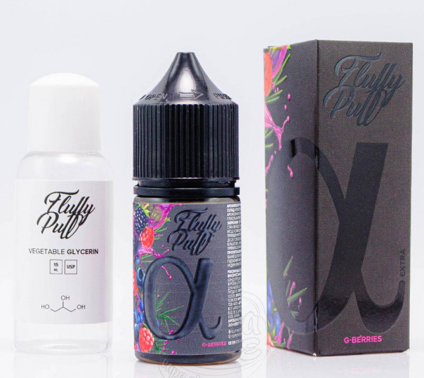 Рідина Fluffy Puff Alpha Salt G-Berries 30ml 0mg зі смаком ягід (набір компонентів)