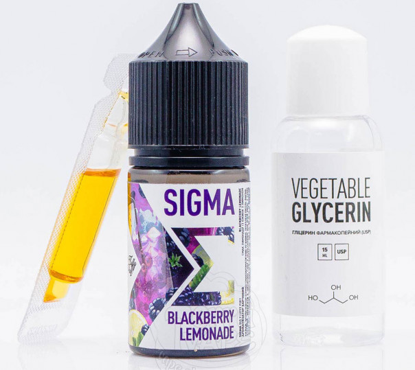 Рідина Fluffy Puff Sigma Salt Blackberry Lemonade 30ml 0mg зі смаком ожинового лимонаду (набір компонентів)