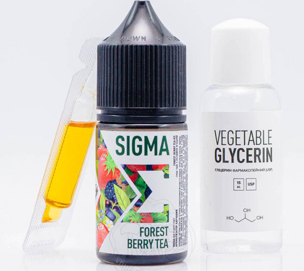 Рідина Fluffy Puff Sigma Salt Forest Berry Tea 30ml 0mg зі смаком чаю із лісових ягід (набір компонентів)
