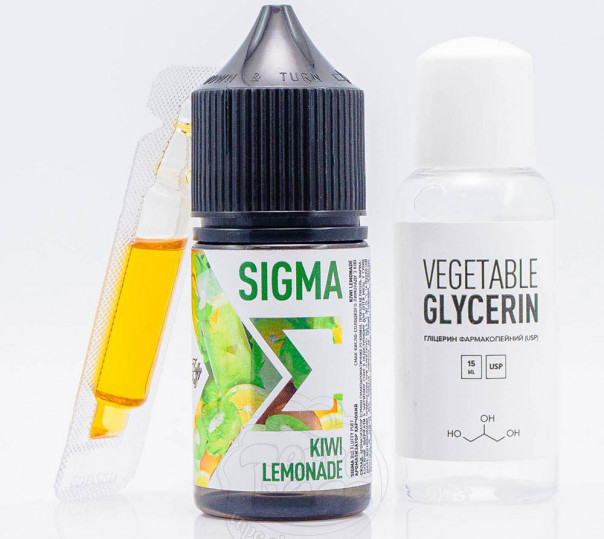 Рідина Fluffy Puff Sigma Salt Kiwi Lemonade 30ml 0mg зі смаком лимонаду із ківі (набір компонентів)