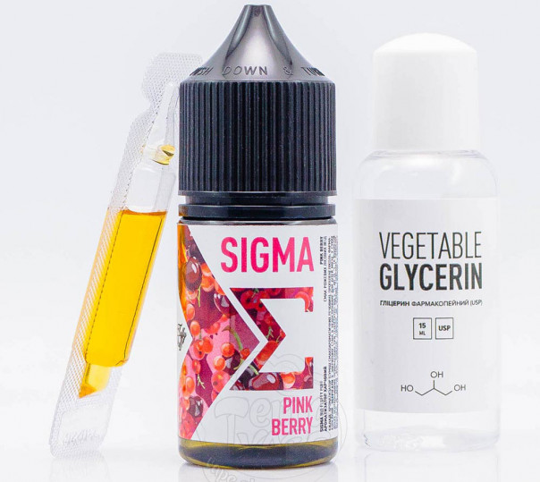 Рідина Fluffy Puff Sigma Salt Pink Berry 30ml 0mg зі смаком рожевих ягід (набір компонентів)
