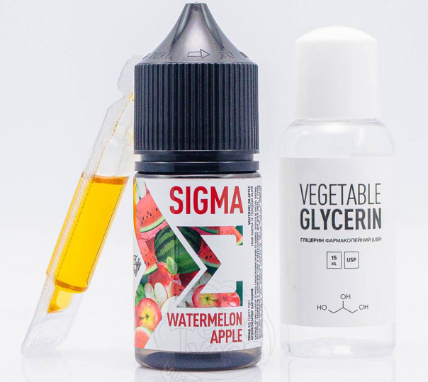 Рідина Fluffy Puff Sigma Salt Watermelon Apple 30ml 0mg зі смаком кавуна і яблука (набір компонентів)
