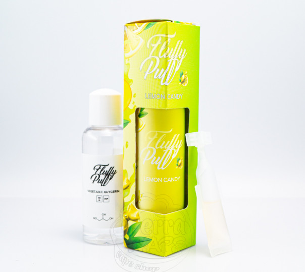 Рідина Fluffy Puff Organic Lemon Candy 60ml 6mg зі смаком лимонних цукерок (набір компонентів)
