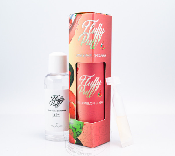 Рідина Fluffy Puff Organic Watermelon Sugar 60ml 6mg зі смаком кавунових цукерок (набір компонентів)