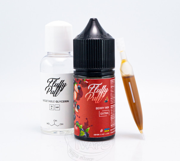 Рідина Fluffy Puff Salt Berry Mix 30ml 0mg (набір компонентів)