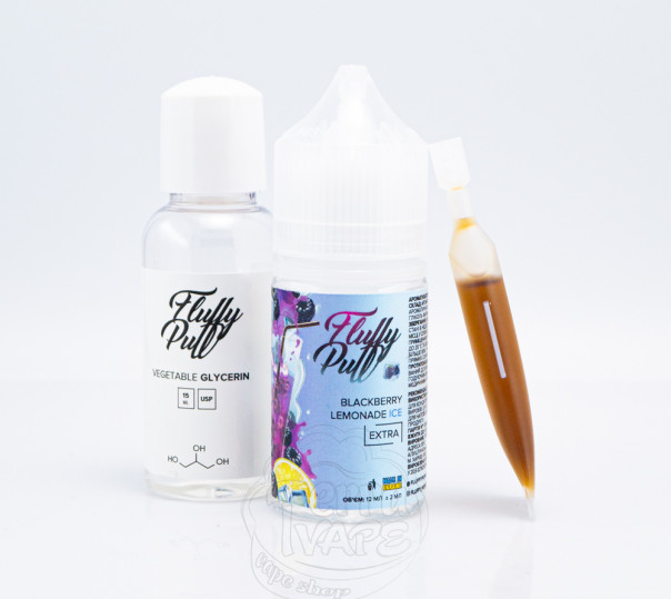 Рідина Fluffy Puff Salt Blackberry Lemonade Ice 30ml 0mg (набір компонентів)