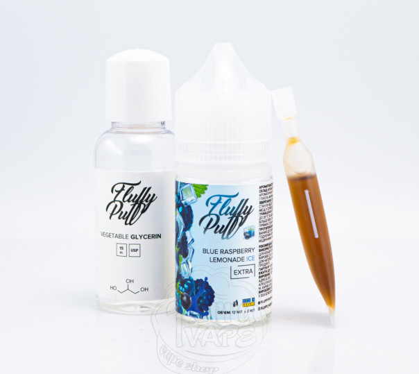 Рідина Fluffy Puff Salt Blue Raspberry Lemonade Ice 30ml 50mg (набір компонентів)