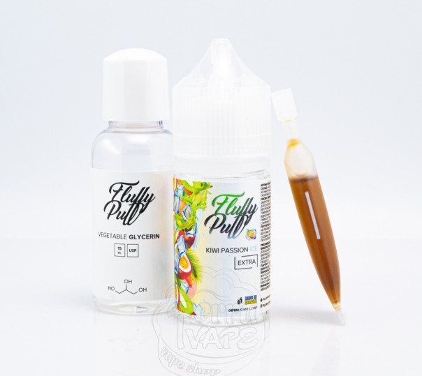Рідина Fluffy Puff Salt Kiwi Passion Ice 30ml 0mg (набір компонентів)