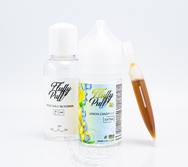 Жидкость Fluffy Puff Salt Lemon Candy Ice 30ml 0mg (набор компонентов)