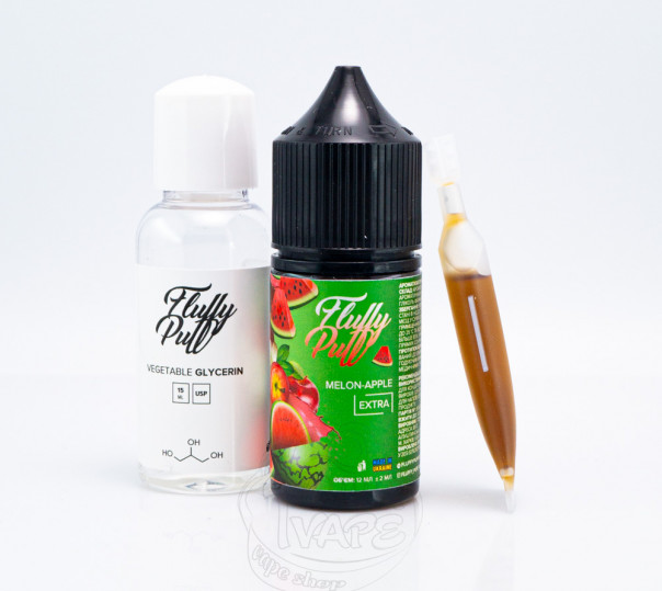 РІдина Fluffy Puff Salt Melon Apple 30ml 0mg (набір компонентів)