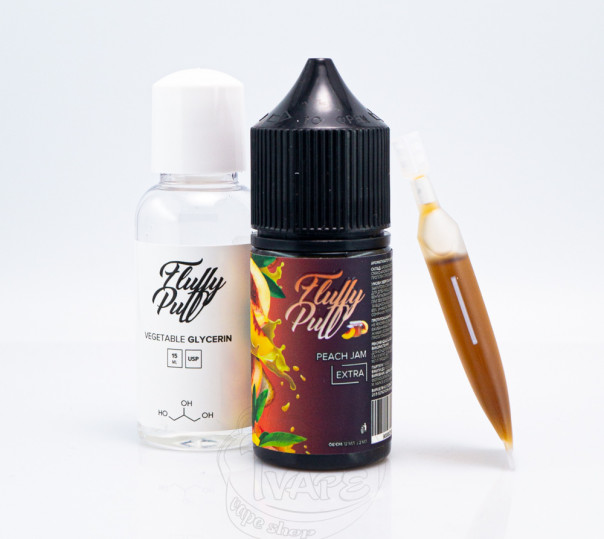 Рідина Fluffy Puff Salt Peach Jam 30ml 0mg (набір компонентів)