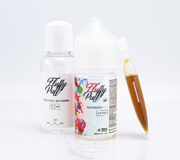 Жидкость Fluffy Puff Salt Raspberry Ice 30ml 0mg (набор компонентов)