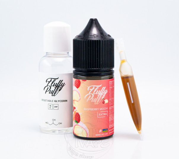 Рідина Fluffy Puff Salt Raspberry Mochi 30ml 0mg (набір компонентів)