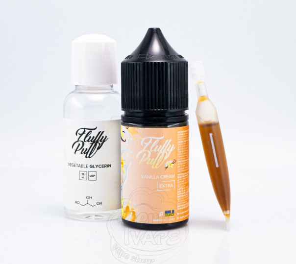 Рідина Fluffy Puff Salt Vanilla Cream 30ml 0mg (набір компонентів)