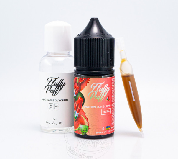 Рідина Fluffy Puff Salt Watermelon Sugar 30ml 25mg (набір компонентів)