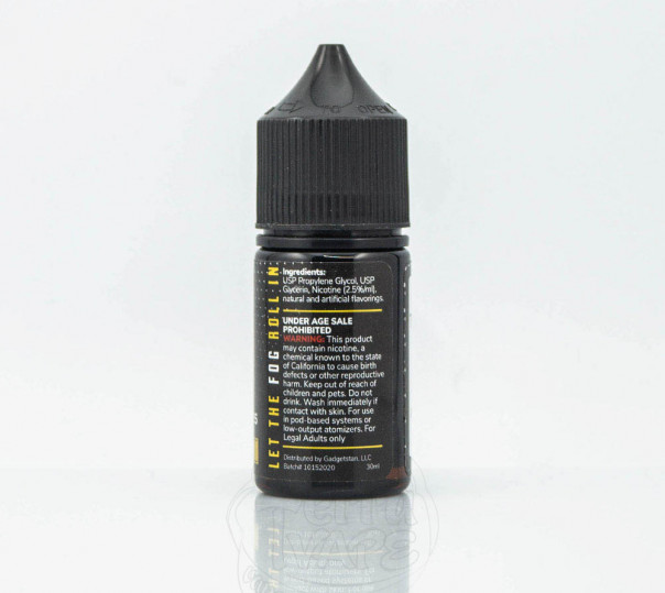 Рідина Frisco Vapor Salt Lemon Cookie 30ml 50mg на сольовому нікотині зі смаком лимонного печива Рідина Frisco Vapor Salt Lemon Cookie 30ml 50mg на сольовому нікотині зі смаком лимонного печива