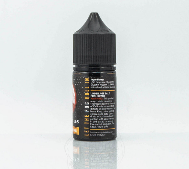 Жидкость Frisco Vapor Salt Mango Menthol 30ml 25mg на солевом никотине со вкусом манго с ментолом Жидкость Frisco Vapor Salt Mango Menthol 30ml 25mg на солевом никотине со вкусом манго с ментолом