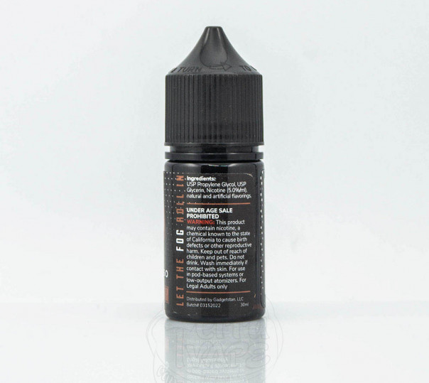 Рідина Frisco Vapor Salt Tobacco 30ml 50mg на сольовому нікотині зі смаком тютюну