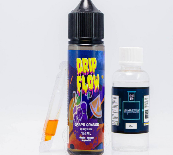 Рідина Drip Flow Organic Grape Orange 60ml 3mg зі смаком винограду та апельсину (набір компонентів)