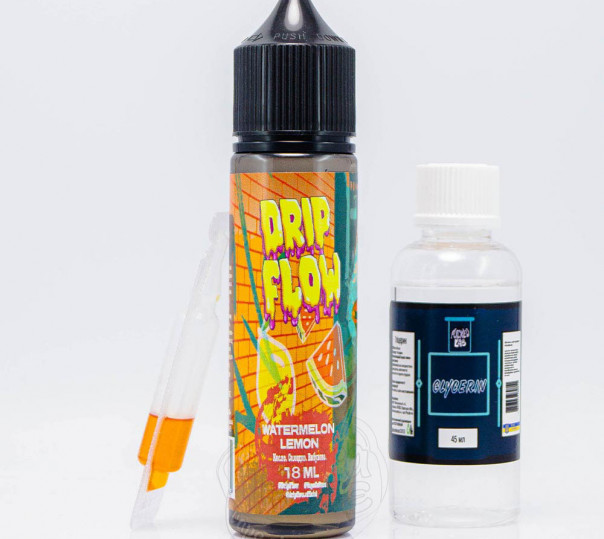 Рідина Drip Flow Organic Watermelon Lemon 60ml 6mg зі смаком кавуна та лимона (набір компонентів)