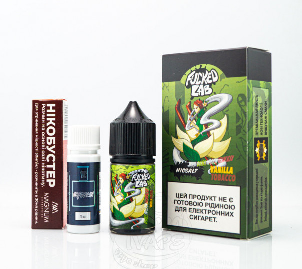 Рідина Fucked Platinum Salt Vanilla Tobacco 30ml 25mg зі смаком тютюну з ваніллю (набір компонентів)