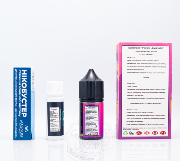 Рідина Fucked Salt Pink Lemonade 30ml 0mg зі смаком рожевого лимонаду (набір компонентів)