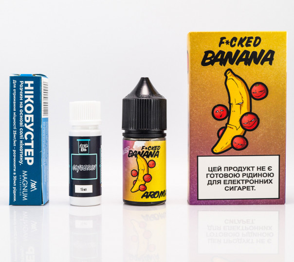 Жидкость Fucked Salt Banana 30ml 0mg со вкусом банана (набор компонентов)