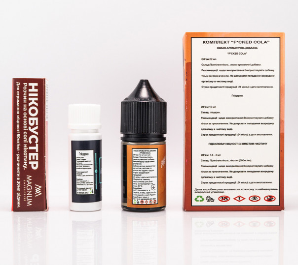 Рідина Fucked Salt Cola 30ml 50mg зі смаком коли (набір компонентів) Рідина Fucked Salt Cola 30ml 50mg зі смаком коли (набір компонентів)