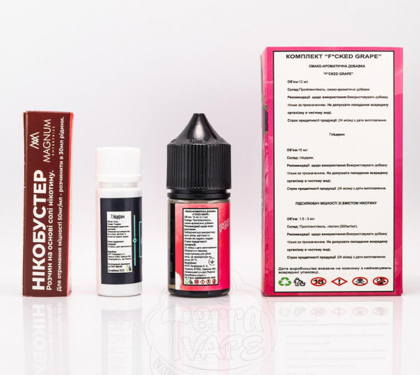 Рідина Fucked Salt Grape 30ml 50mg зі смаком винограду (набір компонентів) Рідина Fucked Salt Grape 30ml 50mg зі смаком винограду (набір компонентів)