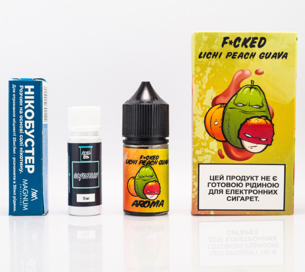 Жидкость Fucked Salt Lichi Peach Guava 30ml 50mg со вкусом персика, личи и гуавы (набор компонентов)