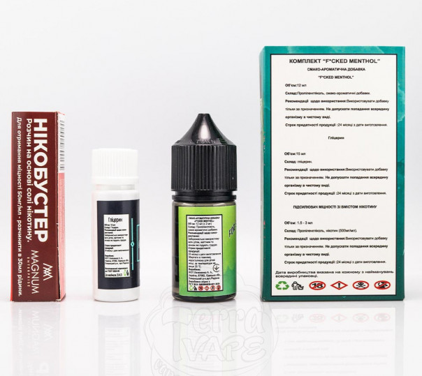 Рідина Fucked Salt Menthol 30ml 0mg зі смаком жуйки з ментолом (набір компонентів) Рідина Fucked Salt Menthol 30ml 0mg зі смаком жуйки з ментолом (набір компонентів)
