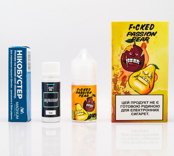 Рідина Fucked Salt Passion Pear 30ml 0mg зі смаком груші та маракуї (набір компонентів)