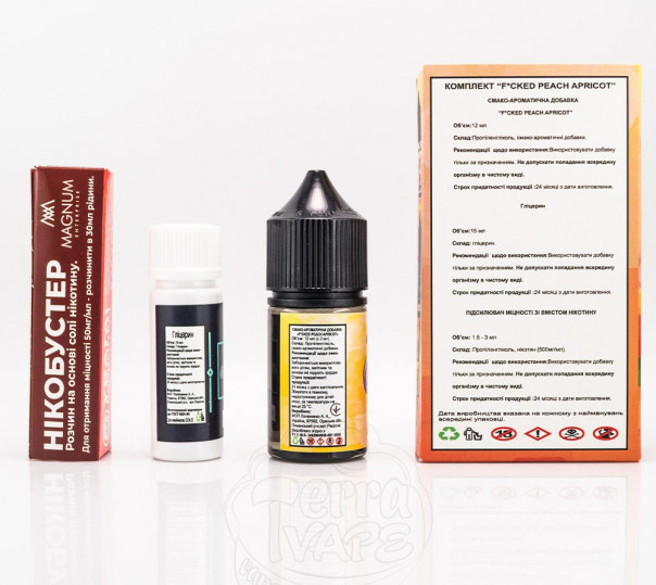 Рідина Fucked Salt Peach Apricot Tea 30ml 0mg зі смаком абрикосово-персикового чаю (набір компонентів) Рідина Fucked Salt Peach Apricot Tea 30ml 0mg зі смаком абрикосово-персикового чаю (набір компонентів)