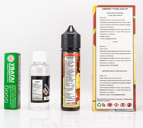 Жидкость Juice Up Organic Biscuits 60ml 3mg со вкусом бисквита (набор компонентов) Жидкость Juice Up Organic Biscuits 60ml 3mg со вкусом бисквита (набор компонентов)