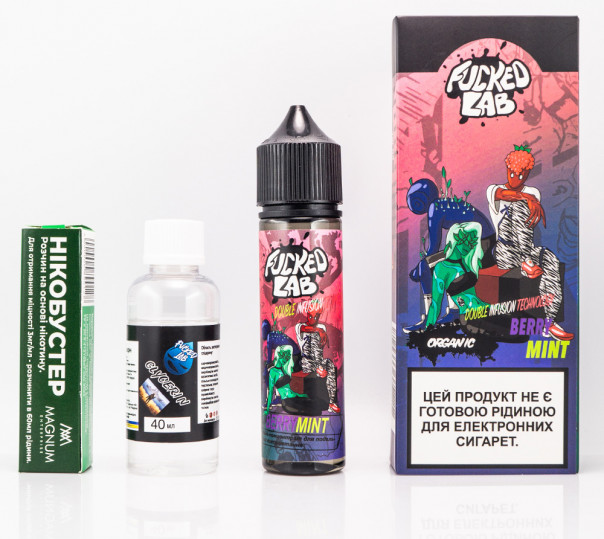 Рідина Fucked Platinum Organic Berry Mint 60ml 3mg зі смаком ягід із м'ятою (набір компонентів)