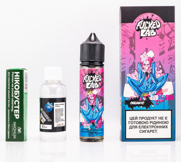 Рідина Fucked Platinum Organic Bubblegum 60ml 3mg зі смаком жуйки (набір компонентів)