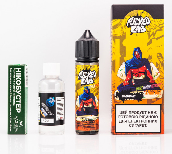 Рідина Fucked Platinum Organic Sherbet 60ml 0mg зі смаком щербету (набір компонентів)