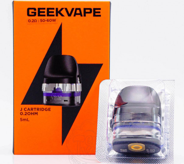 Картридж Geekvape J Pod Cartridge 5ml 0.2 Ом для багаторазових POD систем Digi Max/Max R/Pro/Pro R