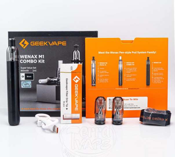 Geekvape Wenax M1 Combo Pod System Kit 800mAh Багаторазова POD система Geekvape Wenax M1 Combo Pod System Kit 800mAh Багаторазова POD система