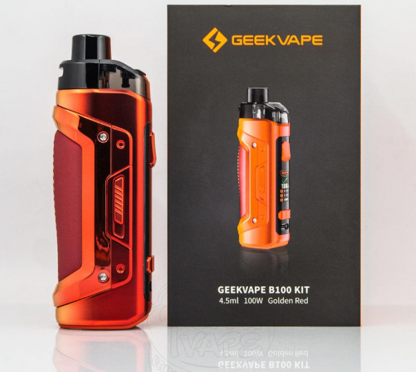 Geekvape B100 (Aegis Boost Pro 2) Pod Mod Kit 18650 Golden Red Многоразовая POD система