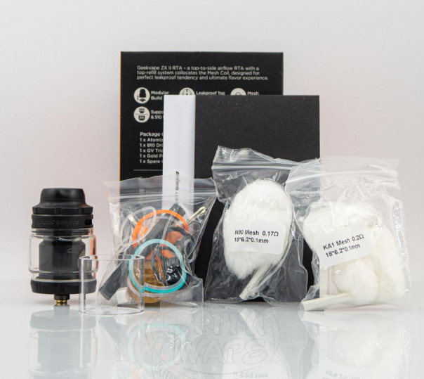 GeekVape ZX II (Zeus X Mesh) RTA Tank Atomizer Black Обслуговуваний бак