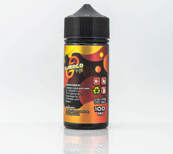 Рідина Flamingo Organic Apricot Peach 100ml 0mg без нікотину зі смаком абрикоса і персика