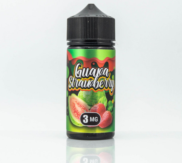Рідина Flamingo Organic Guava Strawberry 100ml 3mg на органічному нікотині зі смаком полуниці та гуави