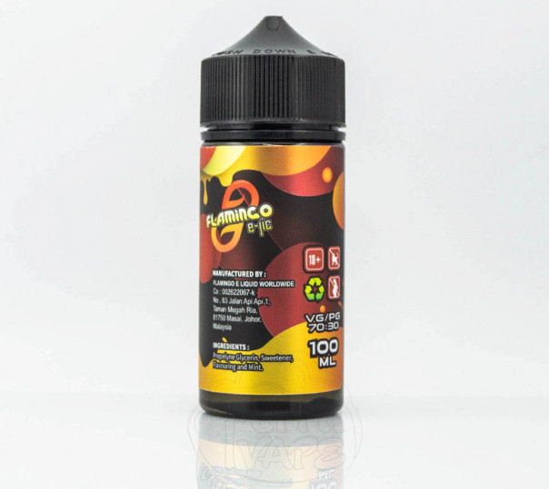 Рідина Flamingo Organic Orange 100ml 0mg без нікотину зі смаком апельсина